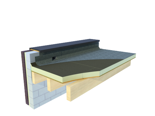 Plat dak element voor onverwarmde ruimtes