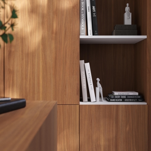 ア*ル様 ウッドスタンド（Walnut製）四角300×180㎜ (高：280㎜) Wilsonart Colombian Walnut Laminate,